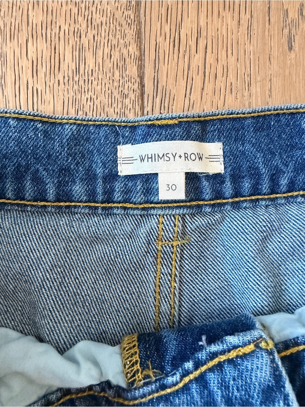 Whimsy + Row Light Blue Wide-Leg Denim Jeans - Picture 2 of 4